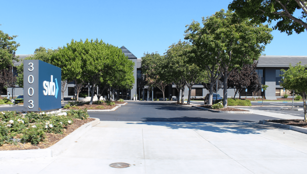 Une succursale de la Silicon Valley Bank à Santa Clara, en Californie.